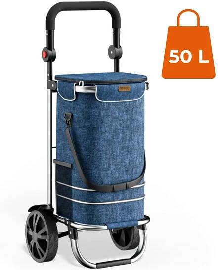 Monzana Nákupní taška na kolečkách EASY, 50l, modrá