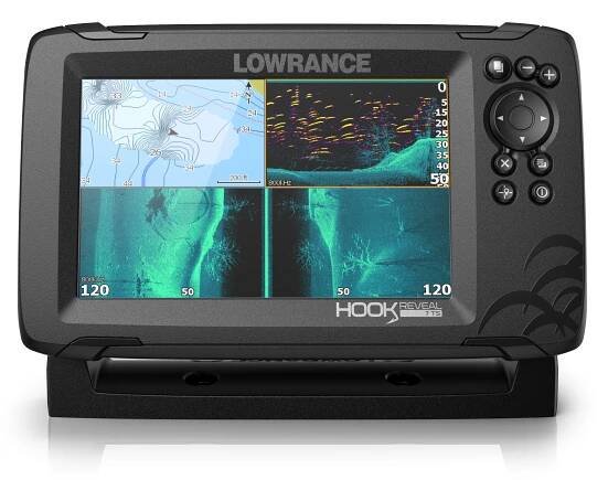 Lowrance HOOK Reveal 7 se sondou Tripleshot