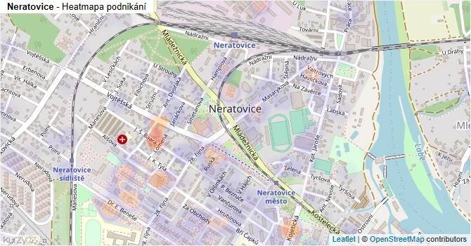 Neratovice - mapa podnikání