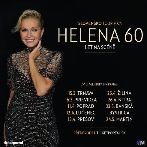 Helena Vondráčková vyráža na koncertné turné "HELENA 60 let na scéně" po slovenských mestách!