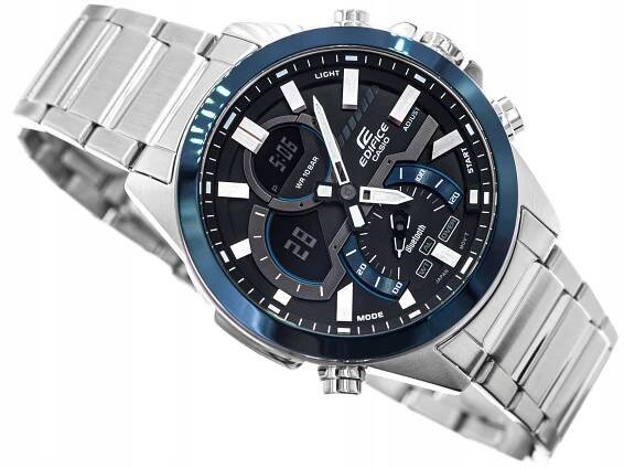 PÁNSKÉ HODINKY CASIO ECB-30DB-1AEF EDIFICE S BLUETOOTH NA NÁRAMKU 100 M Mechanismus quartz