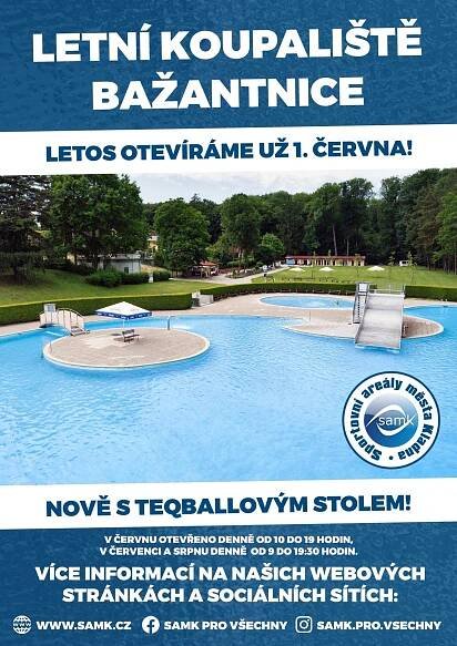Letní koupaliště v Bažantnici letos otevře už 1. června