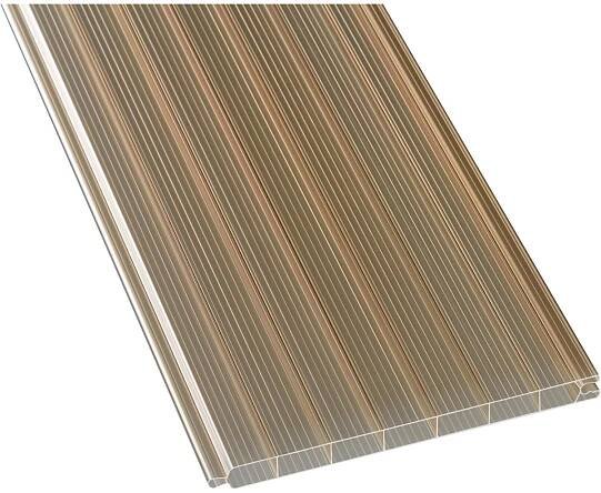 Komůrkové desky z PVC, 1,6 cm, bronzová barva, 200 x 20 cm