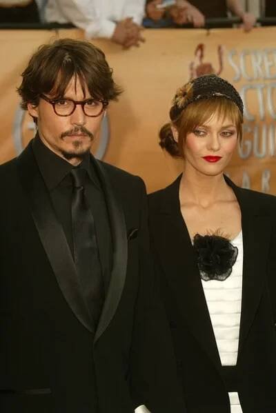 Johnny depp a vanessa paradis — Stock obrázek