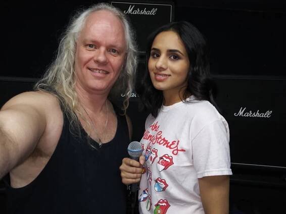 Sean Lee and Aparna Brielle after vocal lesson