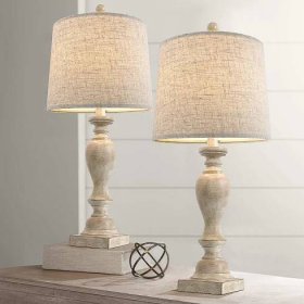 PORTRES 24.5'' Table Lamp Set of 2 for Bedroom Table Desk Lamps for ...