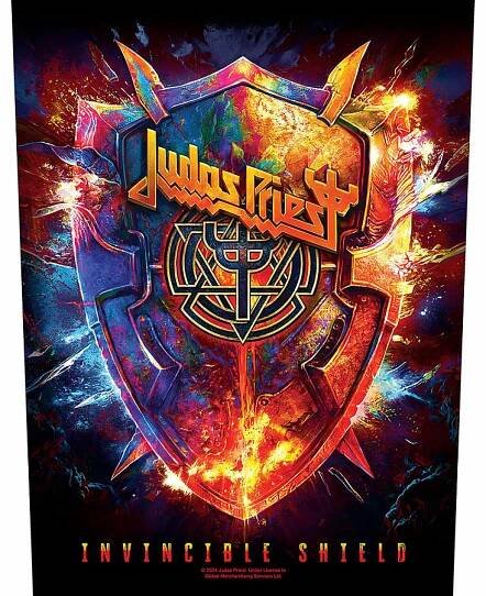 Judas Priest nášivka na záda CO+PES 30x27x36 cm, Invincible Shield | Musicwear - Trička, mikiny