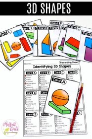 Identifying 3D shapes- math center