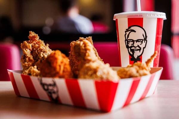 KFC chicken and a drink