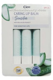 Cien Caring Lip Balm Sensitive SPF 25 Multi-Pack 3 x 4,8 g