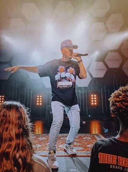 Dillon Chase performing at a live show.