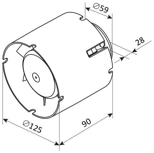 VENTS Ventilátor axiální potrubní - 125 VKO1LT