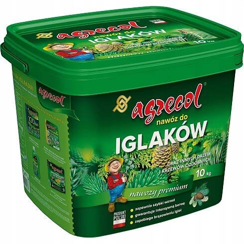 Hnojivo pro jehličnany Agrecol 10 kg kyblík borovice tuje modřín smrku