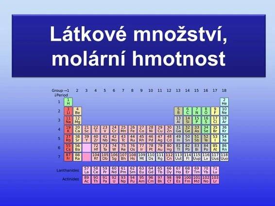 Látkové množství – Materiály pro žáky ZŠ