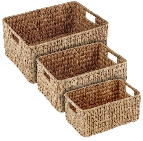 Úložné koše Blaginja 3-dílná sada, 35 cm / 31 cm / 27 cm - přírodní