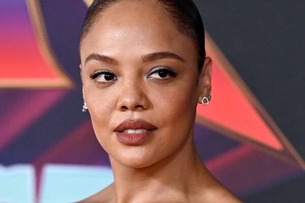 Tessa Thompson Used Her Choker Necklace as a Hair Tie Because She's a Genius – See Photos