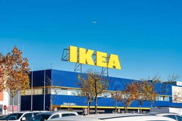 An image collage containing 1 images, Image 1 shows IKEA store exterior with large yellow logo