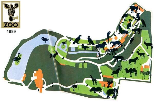 Map of Zoo Liberec - 1989