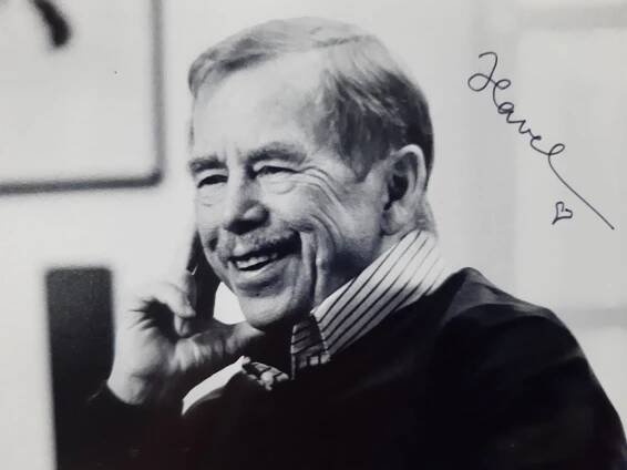 VÁCLAV HAVEL - AUTOGRAM - ORIGINÁLNÍ PODPIS