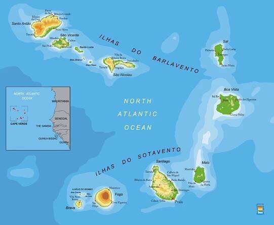 Mapa a poloha ostrova Sal