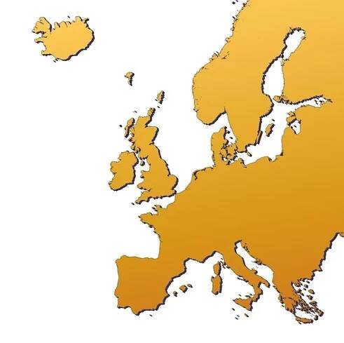 Mapa Evropy — Stock obrázek