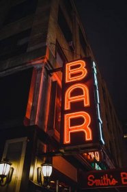 Large Bar Neon Sign Wallpaper