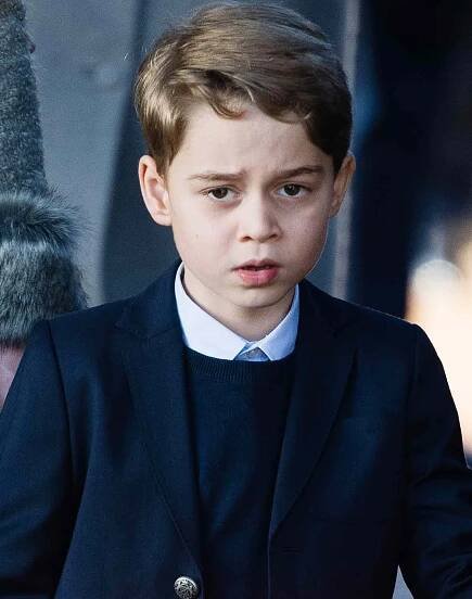 Prince George of Cambridge attends the Christmas Day Church service at Church of St Mary Magdalene on the Sandringham estate on December 25, 2019 in King's Lynn, United Kingdom
