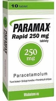 PARAMAX RAPID - Příbalový leták, vedlejší účinky, dávkování