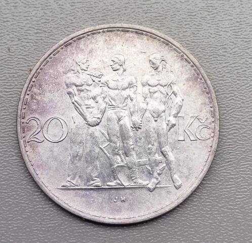 20 Kč - 1933 - REPUBLIKA ČESKOSLOVENSKÁ - stříbrná mince - viz foto | Aukro