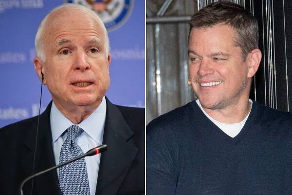 John McCain and Matt Damon