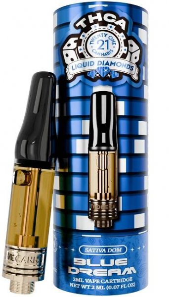 Twenty One Cannabis THCA Cartridge Blue Dream 2g