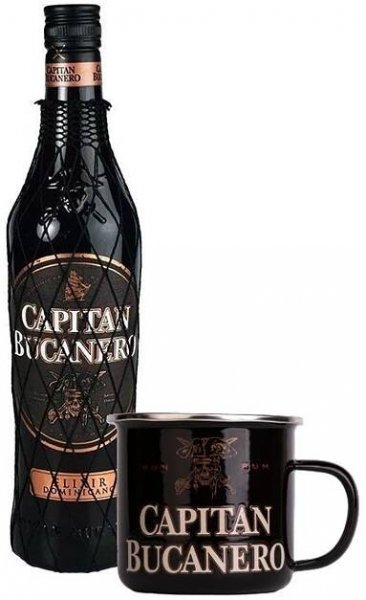 Capitan Bucanero Elixir 7y 0,7l 34% + Plecháček