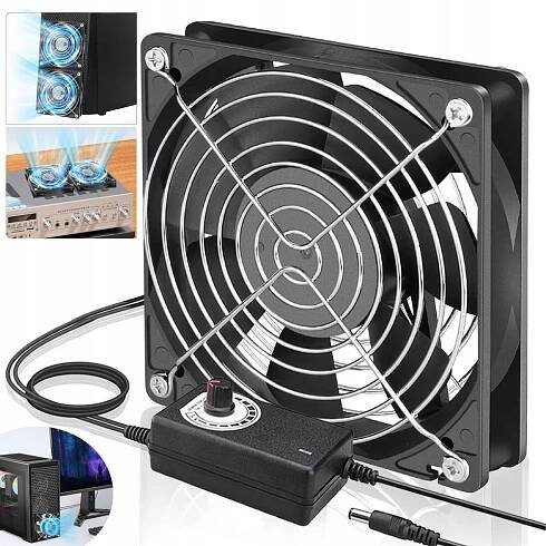 PRŮMYSLOVÝ NÁSTĚNNÝ AXIÁLNÍ ODTAHOVÝ VENTILÁTOR S REGULACÍ VÝKONU 12 V 2700 OT/MIN