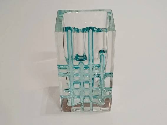 Designová váza Ladislav Oliva, Borské sklo Nový Bor, Exbor 1963