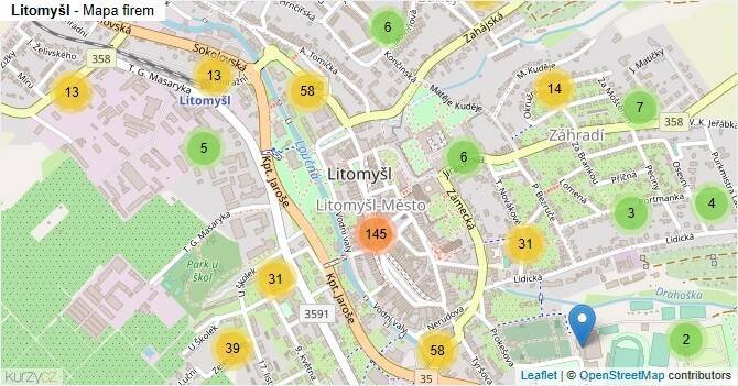 Litomyšl - mapa firem
