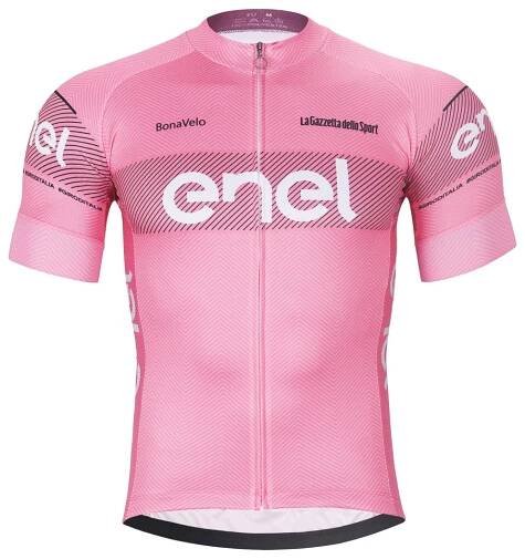 BONAVELO Cyklistický dres s krátkým rukávem - GIRO D ́ITALIA - růžová