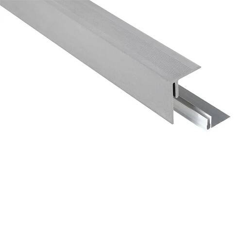 Kovalex Terasový profil ukončovací hliník, WPC; 250 × 4,7 × 6,2 cm; šedý