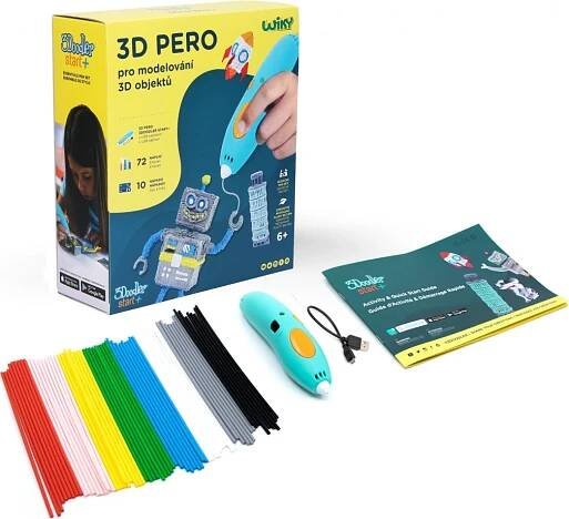 3Doodler 3D Pero Start+ a 72 náplní + 12 šablon