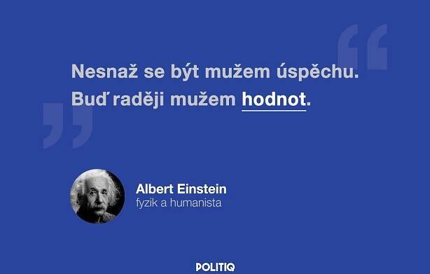 Citát POLITIQ: Albert Einstein