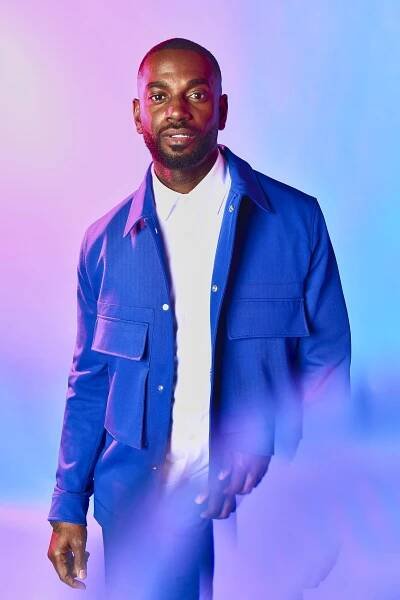Mo McRae (/name/nm0594895) at The IMDb Portrait Studio at the 2022 Film Independent Spirit Awards
