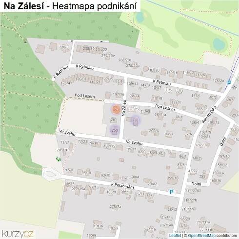 Mapa Na Zálesí - Firmy v ulici.