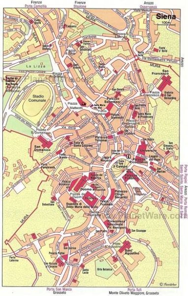 Siena Map - Tourist Attractions