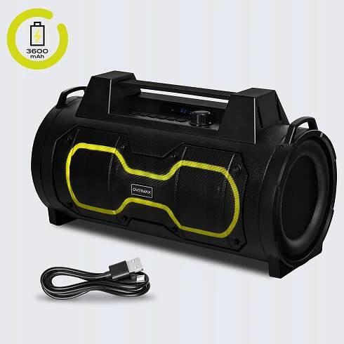 Bezdrátový reproduktor 50W VELKÝ MOBILNÍ Bluetooth USB AUX RÁDIO PILOT BARVY Komunikace Bluetooth