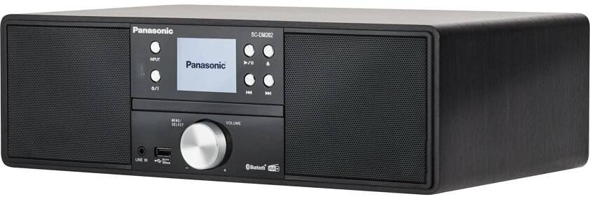Panasonic SC-DM202 univerzální stereo systém s CD přehrávačem (DAB+, FM, výkonný zvuk 24W, bassreflexové pouzdro, Bluetooth, 2,4" displej), černá - Značkový obchod Panasonic