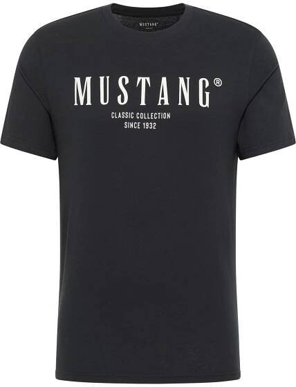 Pánské tričko k.r. MUSTANG černé | EXE JEANS | Specialisté na džíny Mustang, Cross, Mavi a další