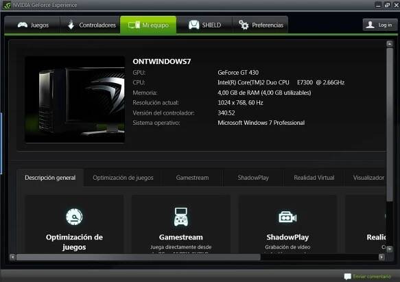 GeForce Experience 3.23 - Download for PC Free