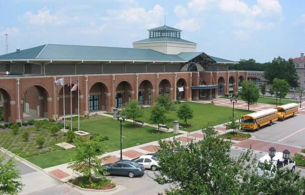 Exterior of the Georgia Sports Hall of Fame in Macon, Georgia