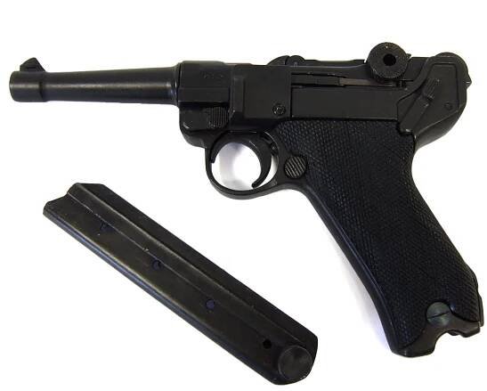 Pistole Parabellum Luger P08 - dekorační replika