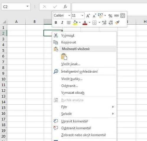 Práce s komentáři v Microsoft Excel