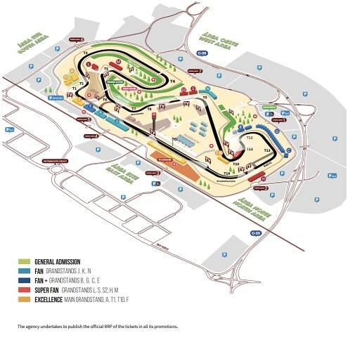 Grandstand Guide for the Spanish Grand Prix
